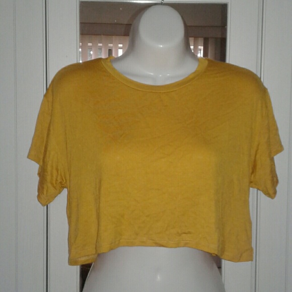NWT Mustard Crop Top - Picture 3 of 3